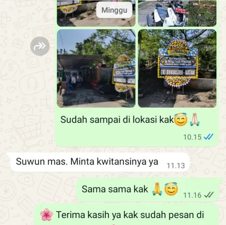 Pengiriman Papan Bunga Duka Panunggangan Utara