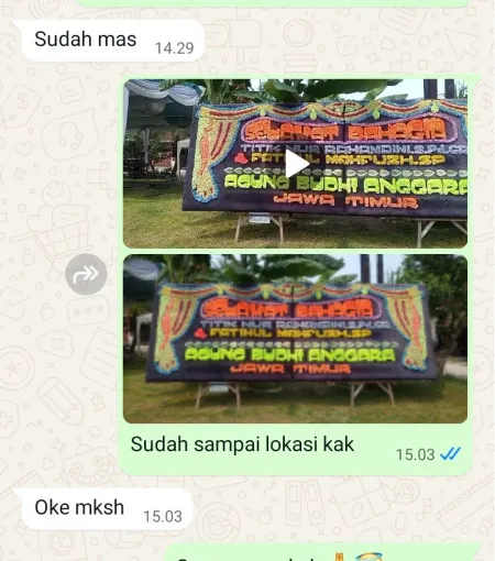 Pengiriman Papan Bunga Panunggangan Utara